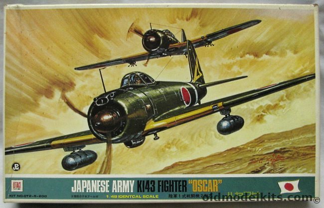 Otaki 1/48 Japanese Army Ki-43 Hayabusa 'Oscar' - With Markings for Three Aircraft, OT2-5-200 plastic model kit